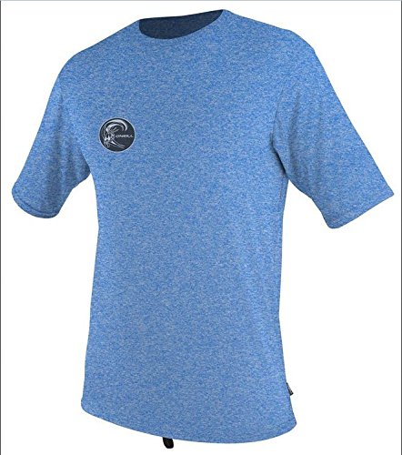 O'Neill Men's UV Sun Protection Hybrid Rash Tee, Medium, Brite Blue Hybrid