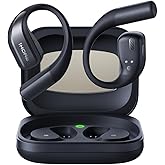 1MORE S70 Open Ear Earbuds Wireless Bluetooth, 40H Battery IPX5 Waterproof, Comfortable Lightweight Headphones for Running Gym Sports, App Control, Clear Calls, Black