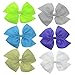 30pcs Toddler Girls Ribbon Bows for Hair 4.5 Inch Hair Bows Clips