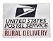 Rural Delivery Magnetic Sign for U.S. Mail, 9” x 12” with Frequent Stops Magnet, 3” x 12” included