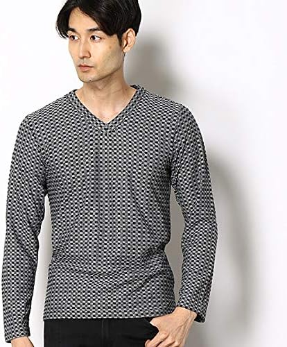 Amazon テットオム Tete Homme ギンガムチェックvネックロングスリーブt ブラック 9 4l Tシャツ カットソー 通販