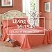 Honeymoon 1800 Brushed Microfiber Embroidered Bed Sheet Set, Ultra Soft, Full - Coral