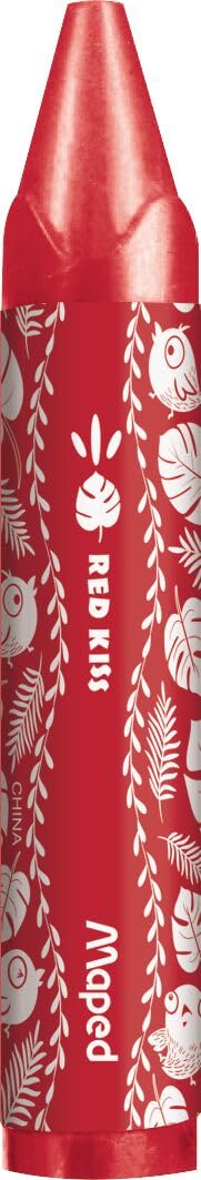 Maped - Maxi-Wachsmalstifte JUNGLE FEVER JUMBO- Kinderwachsstifte - Wachsmalkreiden für Babys ab 1 Jahr - Dreieckige Form - Erster Jumbo-Wachsmalstift - Kartonschachtel mit 12 Jumbo-Wachsmalstifte 4