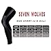 seven wolves Recovery Compression Leg Sleeves (1 Pair) - Sport Football Basketball Cycling Strech Leg Knee Long Sleeve