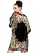 Simplicity Women's Slik Print Pajama Nightgown Dress,Batwing Sleeve,Black_XL