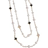 Fashion Designer Imitation Pearl Necklace White layered Long Pearl Necklaces for Women Vintage Jewelry for Party