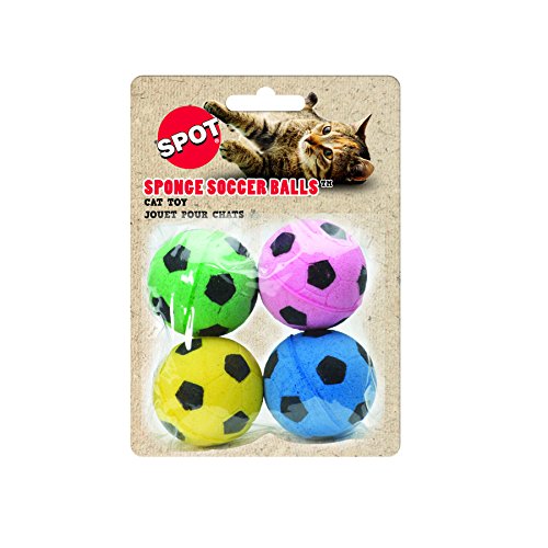 Ethical Sponge Soccer Balls Cat Toy, 4-Pack