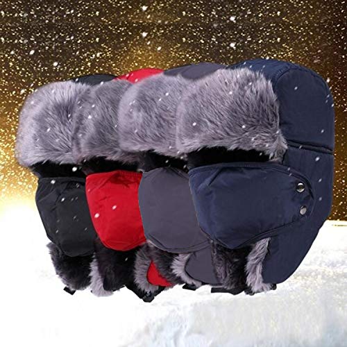 iClosam Unisex Wintermütze Fliegermütze Fellmütze Trappermütze Pilotenmütze Fellmütze mit windundurchlässiges… – Bild 7