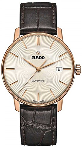 Rado Men s Swiss Automatic Coupole Classic Dark Brown Leather Strap Watch 38mm R22861115