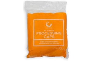 Colortrak Processing Caps, Disposable Dye and Chemical Treatment, Convenient Professional Pack Sizes, For Perms, Conditioners and Color, Bouffant Style Head Coverings with Elastic Trim, Clear
