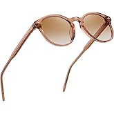 DUCO Men Sunglasses Polarized UV Protection Safety Mens Sun Glasses Cute Round TAC lenses Shades Acetate Frame DC1258