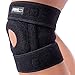 Patella Knee Brace for Arthritis Pain and Support with Side Stabilizers for Meniscus Tear, Women, Men, Acl, Running, Mcl, Tendonitis, Athletic, Lcl - Adjustable Neoprene Open Knee Sleeve -Black