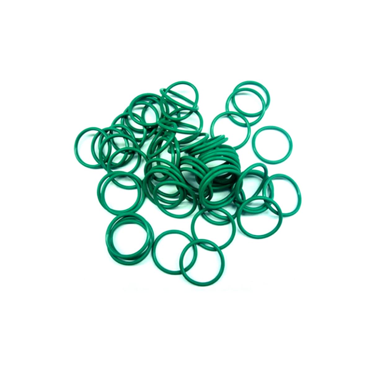 FKM Green Fluorine Rubber O-Ring, High Temperature Resistant Sealing O-Ring Assortment Set, for Bearings, Pumps, Road Rollers, Water Pipes, Valves O-Rings 49 x 2mm (50 PCS in A Bag)