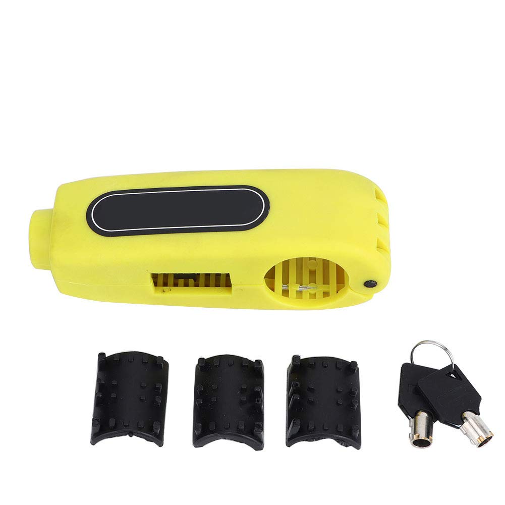 Fydun Grip Lock Universal Motorcycle Handlebar Brake Lever Lock Stainless Steel Throttle Grip Anti Theft Security Lock Fit for Most Scooter and ATVs(Yellow) Brake Lock Motorcycle
