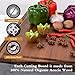 Organic Acacia Wood Cutting Board-Reversible Multipurpose Cutting Board For Kitchen-16x11 inch Juice Groove & 3 Cracker Holder