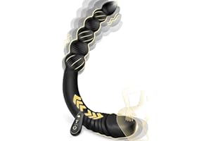13.77" Thrusting Dildo Vibrator Anal Beads, Curved G Spot Anal Dildo Butt Plug with 9 Vibrating & Thrusting Adult Anal Toys W