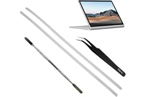 WESAPPINC Rubber Feet Strips Replacement for Microsoft Surface Laptop Studio 14.4 inch with Stainless Steel Lever and Tweezers (Gray)