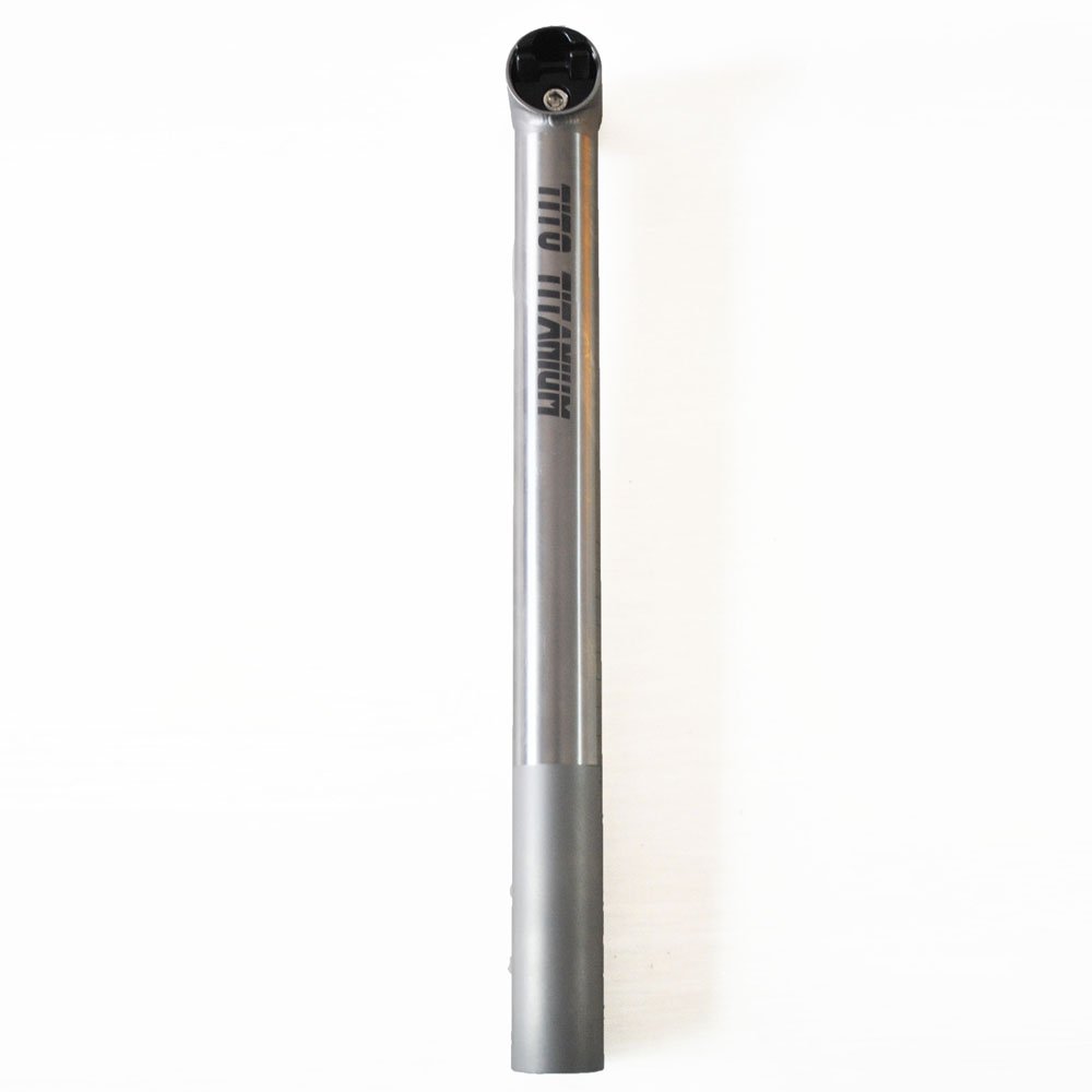 TiTo titanium alloy after float seatpost bicycle seatpost suitable for road bike MTB bike and the length can be customized (Straight, Dia 31.6 X350mm)
