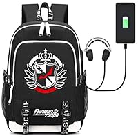 YOYOSHome Japanese Anime Danganronpa Cosplay Daypack Bookbag Laptop Bag Backpack School Bag with USB Charging Port