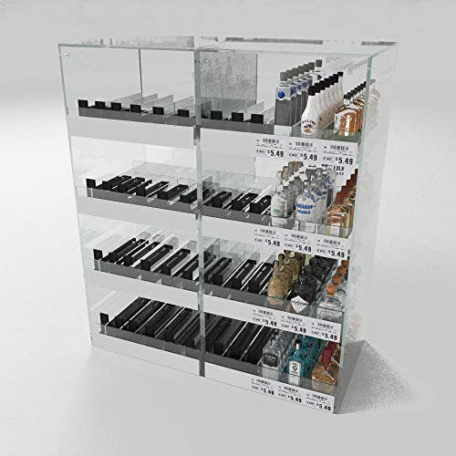 Commercial Mini Liquor 50ml Nips Bottle Display Case, Acrylic Countertop Rack Shelves with Dividers, 288 Bottle Capacity 24"W x 12"D x 28"H - Thumbnail 4