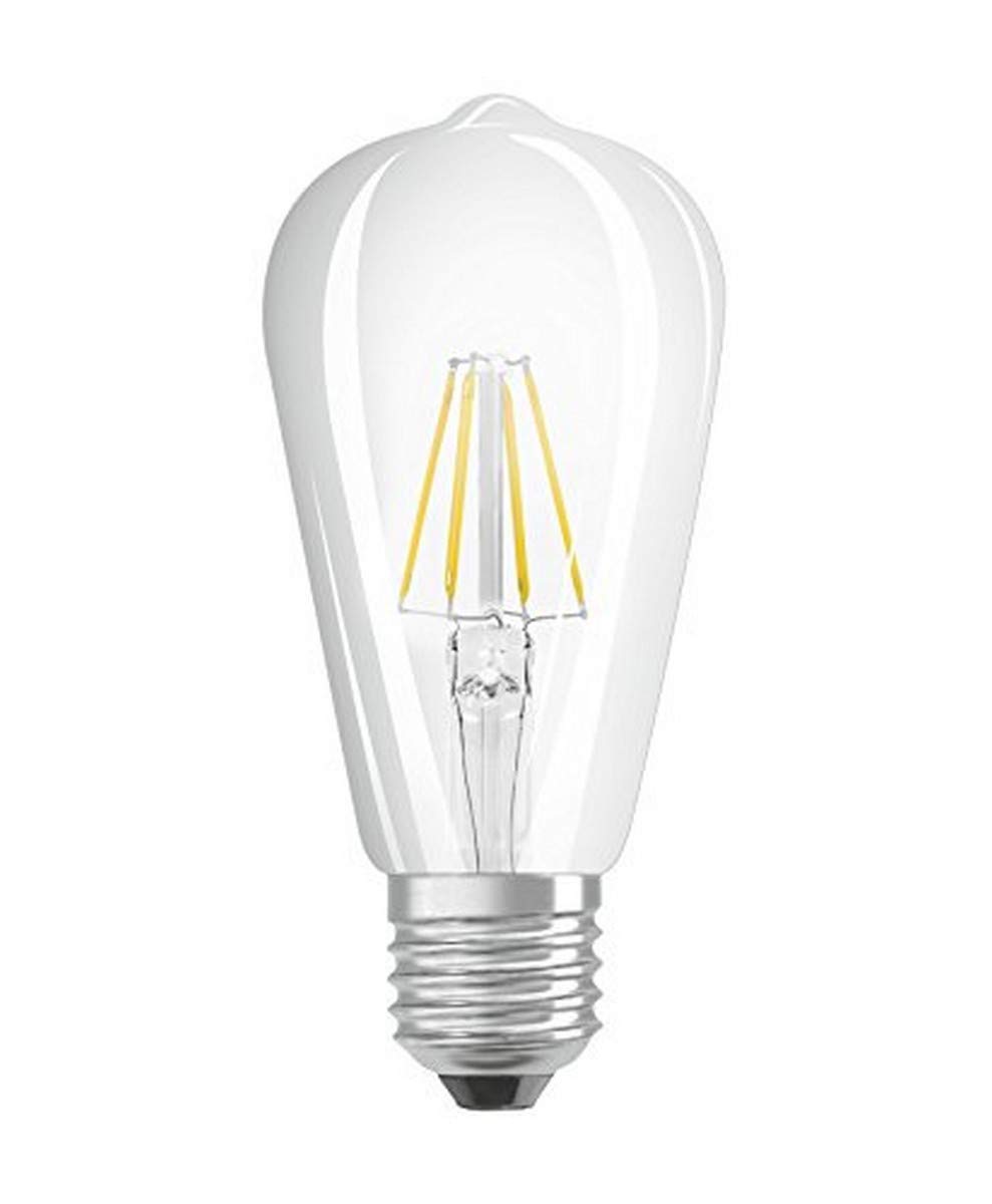 OSRAM LED Retrofit Classic ST/LED lamp, Retro Design, in Filament Style, with Screw Base: E27, 6 W, 220…240 V, 60 W Replacement, Clear, Warm White, 2700 K, 1pack