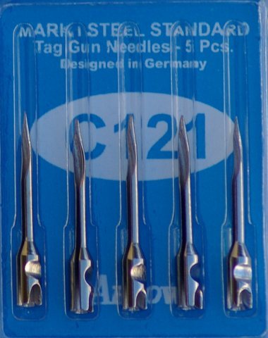 5 Arrow Tagging Gun Needles C121 Mark I Steel Compatible with Standard Dennison Style or any Standard Tag Guns