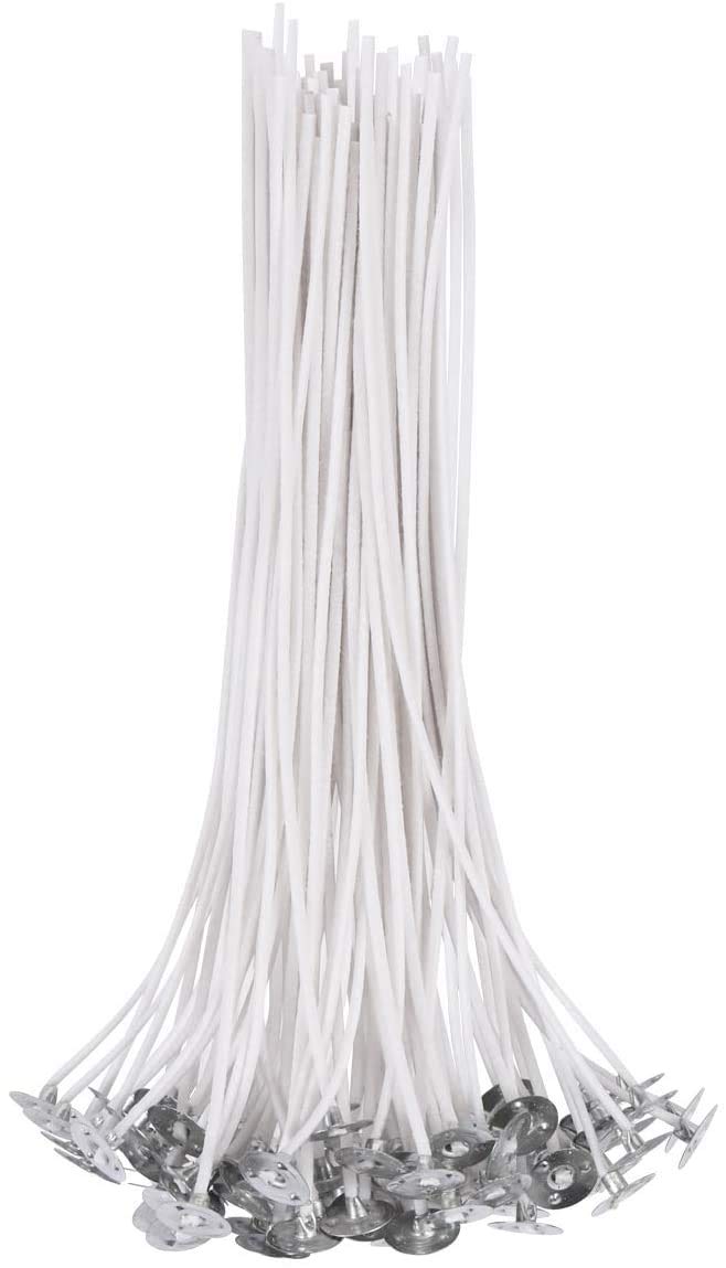 Evermarket 100 Pcs Cotton Candle Wick 8" Pre-Waxed Low Smoke Wick for Candle Making,Candle DIY