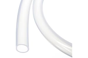 Rebower 3.3ft 1/2" ID x 5/8" OD Silicone Tubing Clear 12.7mm x 15.9mm Industrial Plastic Tubing Pure Silicone Hoses for Pump Siphoning Draining Irrigation Brewing