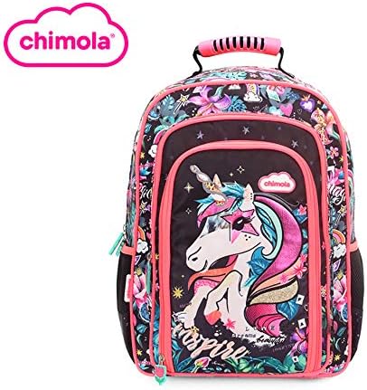 Chimola Printed Primary Junior High School Bag Bookbag (Unicorn, 16")