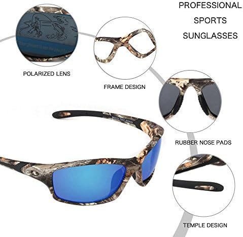 Polarized Designer Sports Sunglasses Shades for Men Women Baseball Cycling Fishing Golf Tr90 Superlight Frame