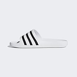 adidas Women's Adilette Aqua Sandal, White/Core