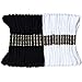 Premium Embroidery Floss - Cross Stitch Threads - Friendship Bracelets Floss - Crafts Floss-Black and White - Hand Embroidery Thread 24 Skeins Per Pack