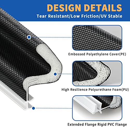 Weather Stripping "Q" Foam Kerf Door Seal 19.7 Ft Long, Replacement