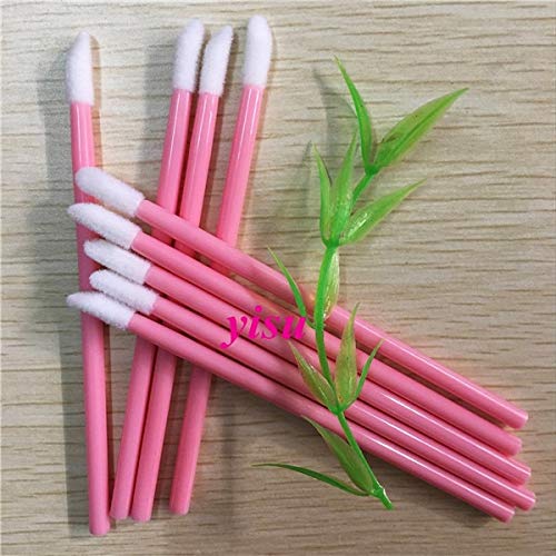 CHITOP 400 pcs pink handle girls makeup lip stick wands applicator disposable lipstick gloss