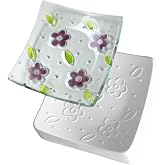 4.5" SQ. Deep 2" Flower Texture Mold Glass Fusing