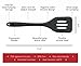 StarPack Basics Silicone Turner Spatula/Slotted Spatula, High Heat Resistant to 480°F, Hygienic One Piece Design, Non Stick Rubber Kitchen Utensil for Fish, Eggs, Pancakes, Wok (Gray Black)
