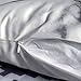 Ojia Luxury Home Decorative Soft Silky Satin Marble Texture Two Sides Personalized Throw Cushion Cover/Pillow Sham (18 X 18 Inch, White Marble)