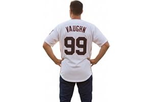 MY PARTY SHIRT Rick Wild Thing Vaughn #99 Deluxe Embroidered Baseball Jersey Uniform Costume - 80s 90s Movie Fan Gift - White
