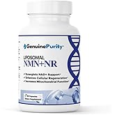GenuinePurity - Liposomal NMN + NR Supplement - 60 Vegan Capsules to Support Cellular Health, Energy & NAD+ Levels - USA Made, Non-GMO, Gluten Free