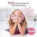 Elepinter Kids Headphones with 85dB Volume Limited Hearing Protection & Music Sharing Function, Tangle-Free Cord, Wired On-Ear Headphone for Children Toddler Teens (Pink Rose)thumb 3