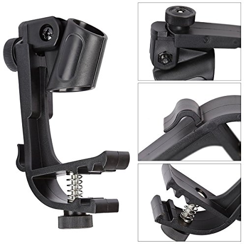 2 PCS Drum Adjustable Microphone Holder Drum Microphone Clips Drum Hoop Rim Mount Shock Mount Gear Studio
