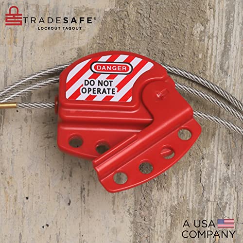 TRADESAFE Lockout Tagout Cable Lock 6ft Adjustable Cable Lockout