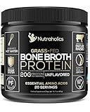 Bone Broth Protein Powder, Certified Paleo & Keto Friendly | 20 Grams of Protein per Serving | Unflavored and Easy to Mix