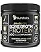 Bone Broth Protein Powder, Bovine Grass Fed Dietary Supplement, Certified Paleo and Keto Friendly | 20 Grams of Protein | Natural Flavor
