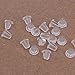 200 PCS Silicone Round Ear Plugging Blocked Earring Backs Stoppers Ear Stud Earring Transparent Rubber Stoppers Bullet Transparent Silicone Earring Back