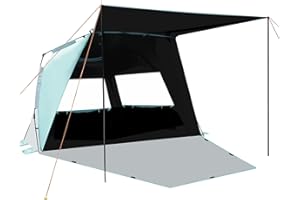 SEBOR Beach Tent, Deluxe XL Pop-up Canopy Cabana Beach Shade Tent for 4-6 Person, UPF 50+ with Dark Shelter Technology, Easy Set Up and Portable Beach Tent Sun Shelter (Mint Green)