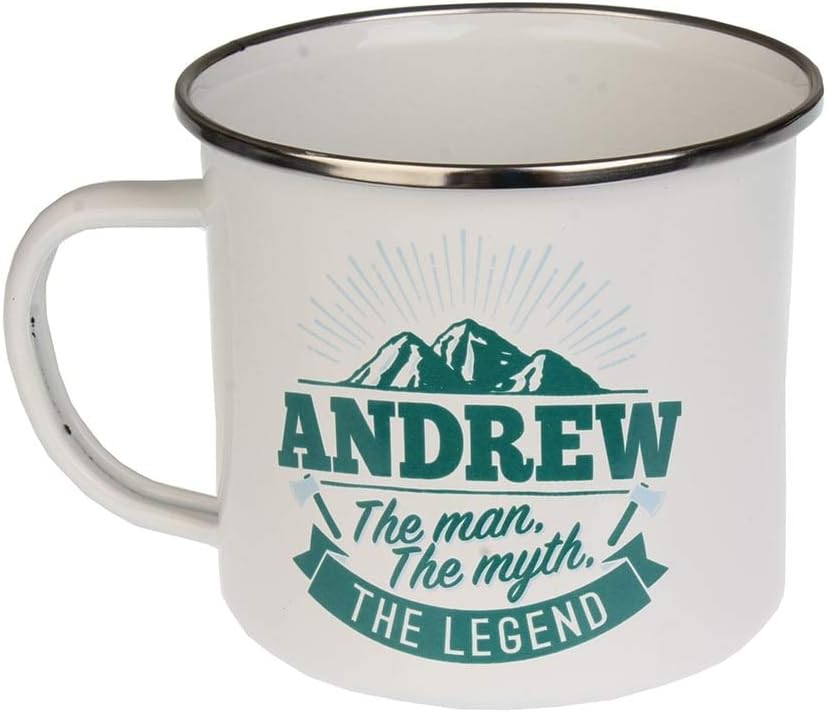 Enamel Personalised Name Mug (Andrew)