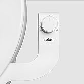 seido Origin 1.0 - Ultra-Slim Non-Electric Bidet Attachment for Toilet – Dual Nozzle, Adjustable Water Pressure, Easy DIY Installation, Self-Cleaning Sprayer, Eco-Friendly Design (White)