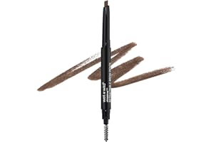wet n wild Ultimate Eyebrow Retractable Definer Pencil, Medium Brown, Dual-Sided Brow Brush, Fine Tip, Shapes, Defines, Fills Brow Makeup