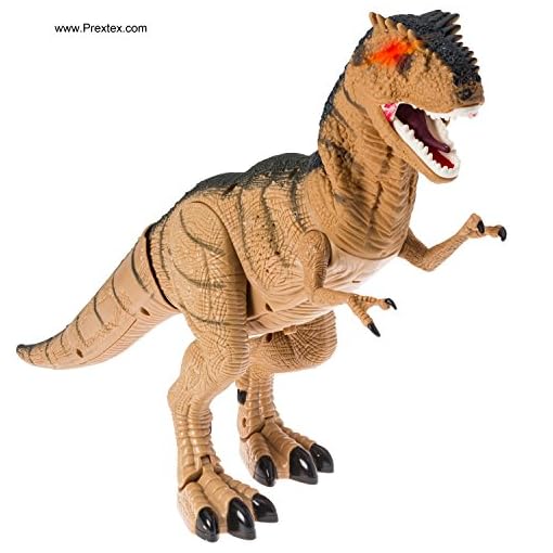 Prextex Battery Powered Walking Dinosaur Toy That Roars and Shakes While Eyes are Blinking Dinosaur Toys